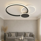 Lustra LED RFAN, Model R9173/3T, cu Telecomanda, 3 Tipuri de Lumina, Intensitate Reglabila, 65W, Alb/Negru