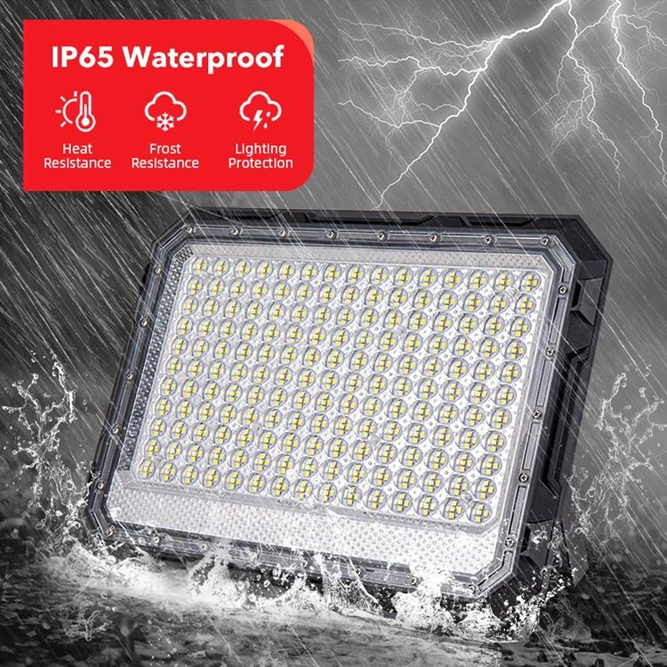 Proiector LED, cu Panou Solar si Telecomanda, Rezistent la Apa IP65, 200W