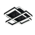 Lustra LED RFAN, Model FX60455/1+1+1, cu Telecomanda, 3 Tipuri de Lumina, Intensitate Reglabila, 52W, Negru