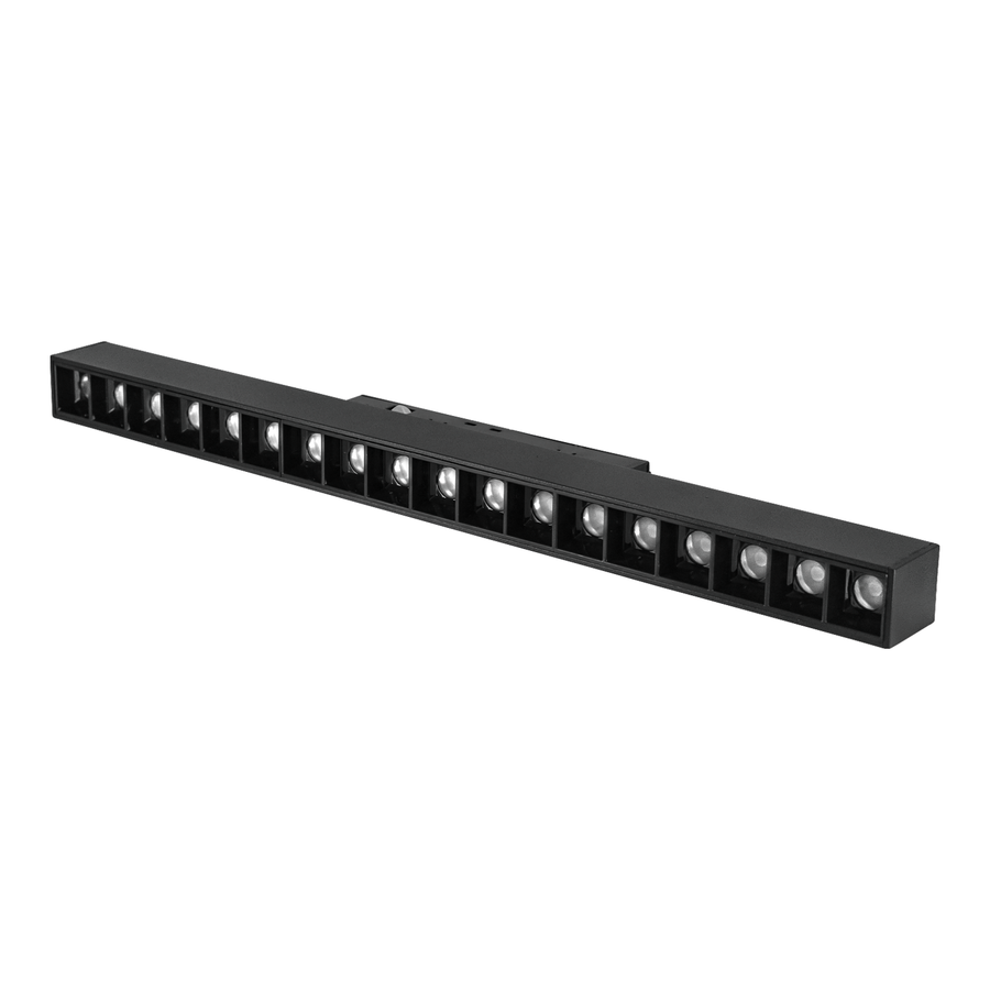 Grila LED Sina Magnetica Incastrata, CCT, 3 Tipuri de Lumina, 18W, Negru