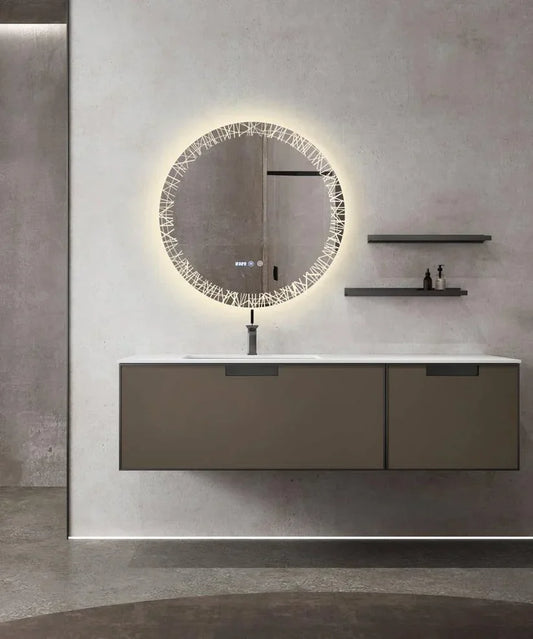 Oglinda LED si Touch, cu Functie Dezaburire si Ceas, 3 Tipuri De Lumina, 70 cm, J176 Smack