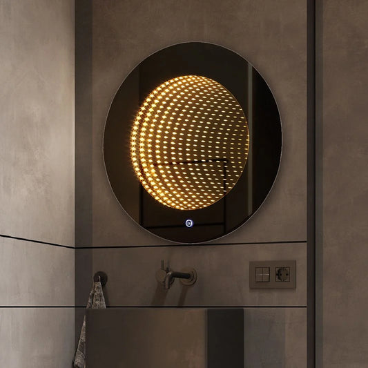 Oglinda LED Si Touch, 3 Tipuri de Lumina, Rama Neagra, 60 Cm, J183F-60 Smack