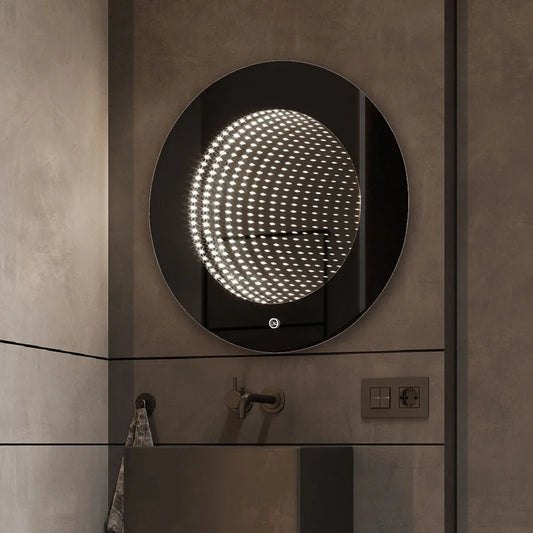 Oglinda LED Si Touch, 3 Tipuri de Lumina, Rama Neagra, 60 Cm, J183F-60 Smack