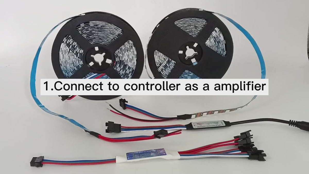 Amplificator Pentru Banda LED RGB Digitala, 8 Iesiri