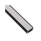 Profil LED Aplicat, 17 x 7, Lungime 2m, Negru, Dispersor Alb