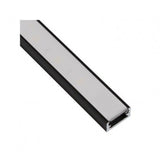 Profil LED Aplicat, Lungime 2m, Negru, Dispersor Alb