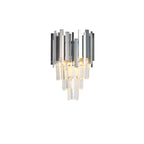 Aplica RFAN, Model WL339/2W, Textura Cristal, Metal, 2 X E14, Argintiu
