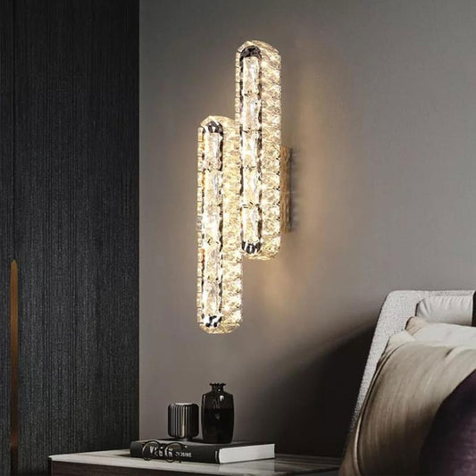 Aplica LED RFAN, Model B7156, Textura Cristal, 3 Tipuri De Lumina, 10W, Auriu