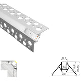 Profil LED Incastrat, Colt Exterior, Lungime 2m, Aluminiu