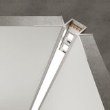 Profil LED Incastrat, Colt Interior, Lungime 2m, Aluminiu