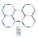 HoneyComb LED RGB RFAN, 5 X Hexagon, Tip Lumina Multicolor, Controler Digital, 43W