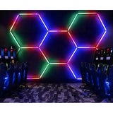 HoneyComb LED RGB RFAN, 5 X Hexagon, Tip Lumina Multicolor, Controler Digital, 43W