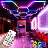HoneyComb LED RGB RFAN, 5 X Hexagon, Tip Lumina Multicolor, Controler Digital, 43W
