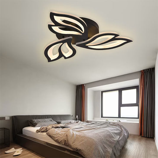 Lustra LED RFAN, Model K137-3, cu Telecomanda, 3 Tipuri de Lumina, Intensitate Reglabila, 72W, Negru
