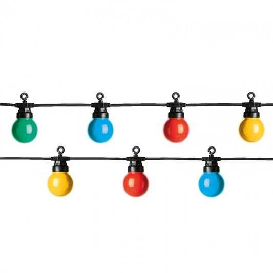 Ghirlanda Luminoasa RFAN, Multicolora, 5 m, cu 10 becuri Colorate Mate