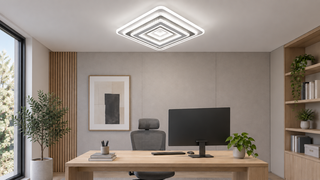 Lustra LED RFAN, Model 6526, 3 Tipuri de Lumina, 60W, Alb