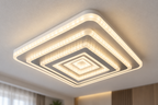 Lustra LED RFAN, Model 6526, 3 Tipuri de Lumina, 60W, Alb