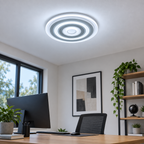 Lustra LED RFAN, Model 6527-2, 3 Tipuri de Lumina, 60W, Alb