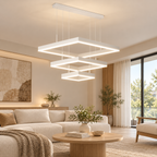 Pendul RFAN, Model 9510-3, cu Telecomanda, 3 Tipuri de Lumina, Inaltime Reglabila, 96W, Alb
