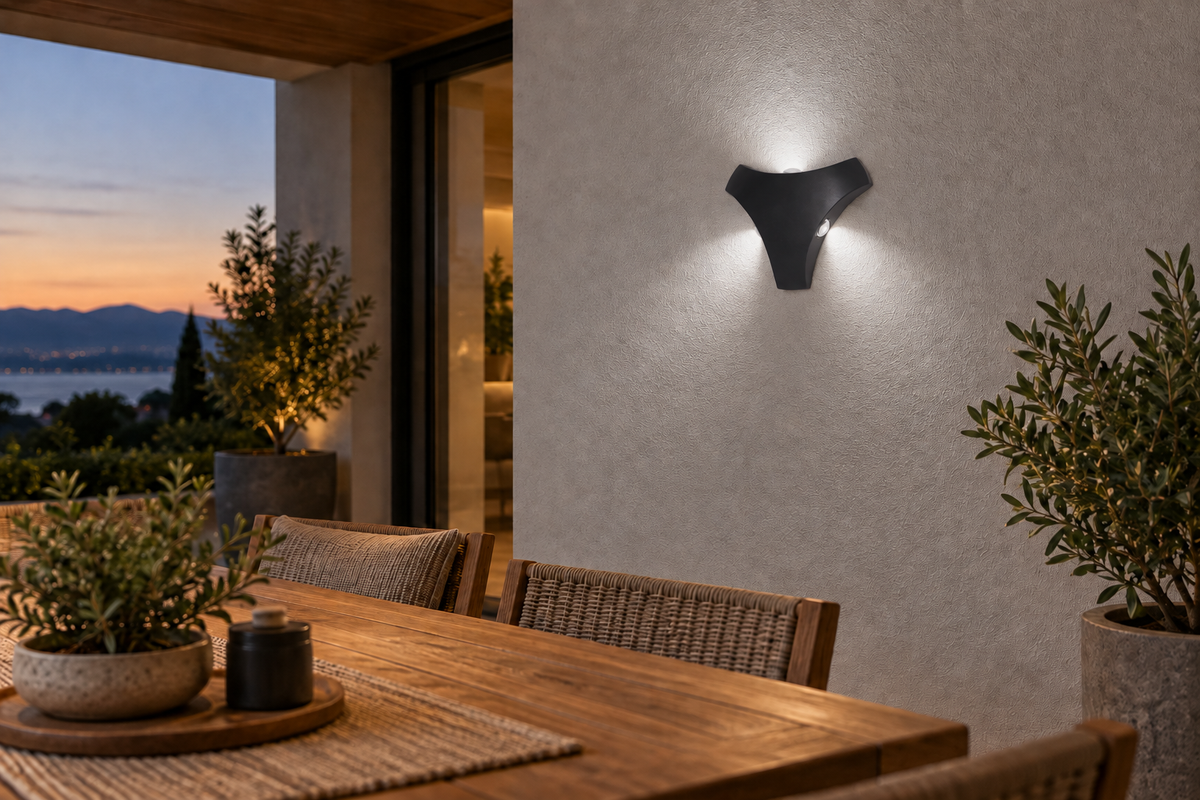 Aplica Exterior RFAN, Model L871, Material Aluminiu, IP65, Lumina Neutra, 6W, Negru