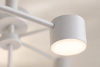 Lustra LED RFAN, Model R9029-6, cu Telecomanda, 3 Tipuri de Lumina, Intensitate Reglabila, 72W, Alb