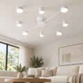 Lustra LED RFAN, Model R9029-8, cu Telecomanda, 3 Tipuri de Lumina, Intensitate Reglabila, 96W, Alb