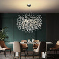 Candelabru RFAN, Model 33020/460, Textura Cristal, Metal, 6 X E14, Argintiu