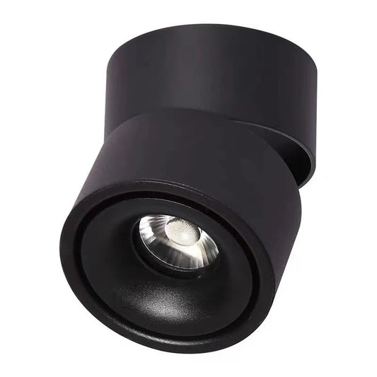 Spot LED RFAN, Model WL252502, Aplicat, Orientabil, Lumina Calda, 3000K, 12W, Negru