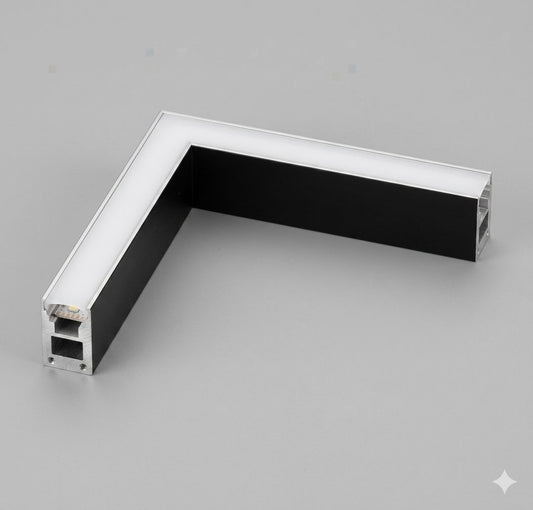 Corp LED 90 Grade RFAN, Interconectabil, 3 Tipuri De Lumina, 12W, Negru