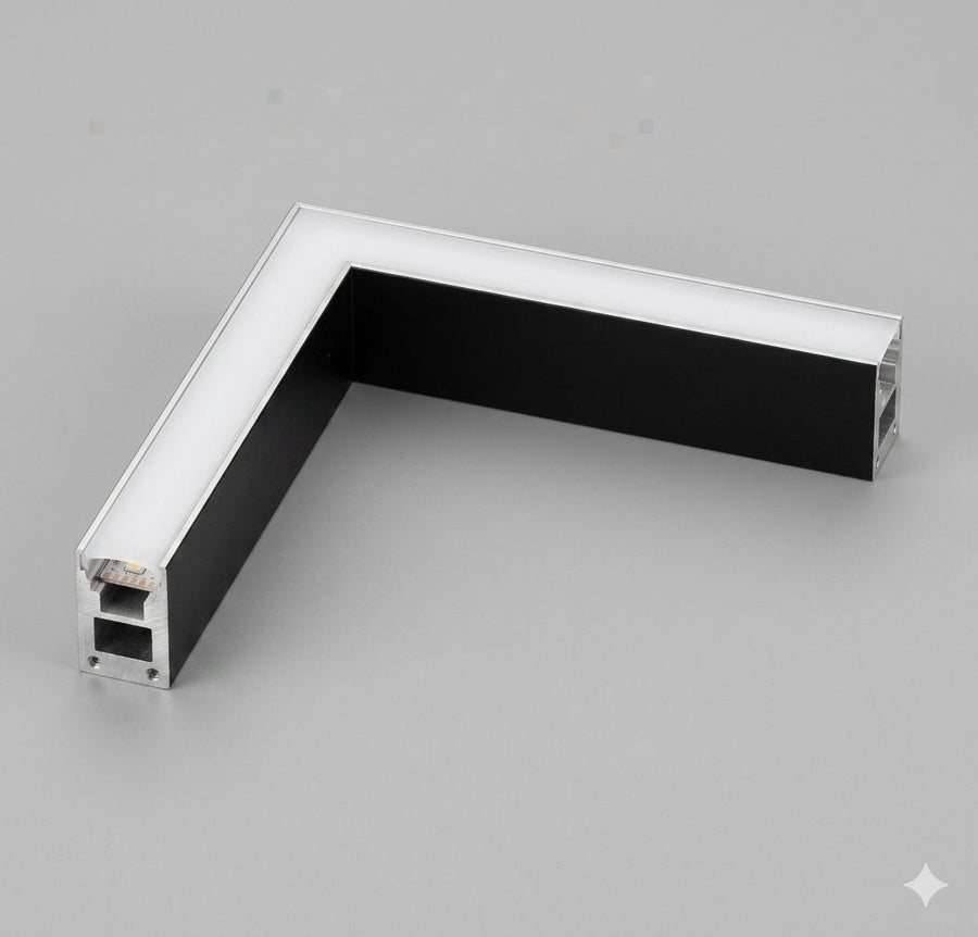 Corp LED 90 Grade RFAN, Interconectabil, 3 Tipuri De Lumina, 12W, Negru
