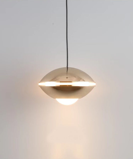 Pendul LED RFAN, Model D20893, Lumina Neutra, Inaltime Reglabila, 7W, Auriu