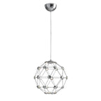 Lustra LED Tip Pendul RFAN, Model RFS32, Lumina Neutra, Inaltime Reglabila, 32W, Argintiu