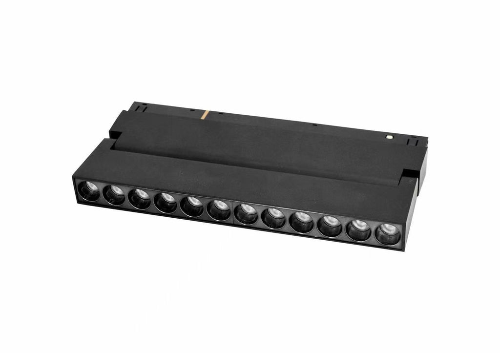 Grila LED Pliabila Sina Magnetica Incastrata, Lumina Calda, 12W, Negru
