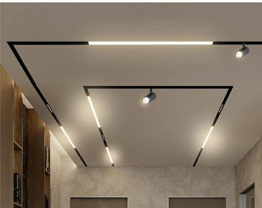 Proiector LED Sina Magnetica Incastrata, Lumina Neutra, Reglabil, 18W, Negru
