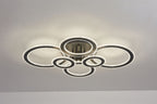 Lustra LED RFAN, Model M316-6, Cu Telecomanda, 3 Tipuri De Lumina, Intensitate Reglabila, 250W, Negru