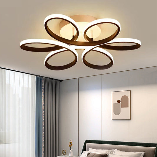 Lustra LED RFAN, Model R9075/600, Cu Telecomanda, 3 Tipuri De Lumina, Intensitate Reglabila, 79W, Negru