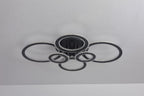 Lustra LED RFAN, Model M316-6, Cu Telecomanda, 3 Tipuri De Lumina, Intensitate Reglabila, 250W, Negru