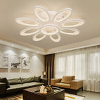 Lustra LED RFAN, Model M003/8+1, cu Telecomanda, 3 Tipuri de Lumina, Intensitate Reglabila, 200W, Alb