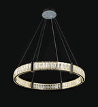 Lustra LED Tip Pendul RFAN, Model R9047-500, Cu Telecomanda, 3 Tipuri De Lumina, Inaltime Reglabila, 118W, Auriu