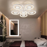 Lustra LED RFAN, Model K17/5, cu Telecomanda, 3 Tipuri de Lumina, Intensitate Reglabila, 192W, Alb