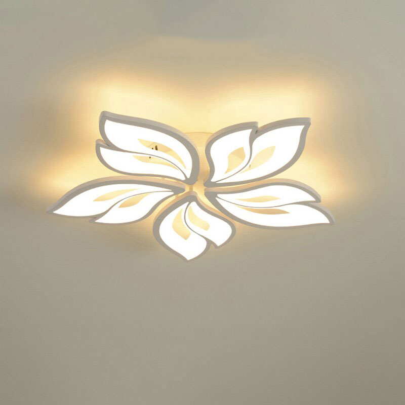 Lustra LED RFAN, Model K137-5, cu Telecomanda, 3 Tipuri de Lumina, Intensitate Reglabila, 61W, Alb