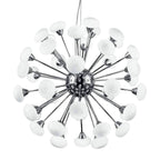Lustra Tip Pendul RFAN, cu 42 Abajururi, 42 x G9, Argintiu/Alb