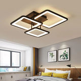 Lustra LED RFAN, Model K002-3, cu Telecomanda, 3 Tipuri de Lumina, Intensitate Reglabila, 61W, Maro