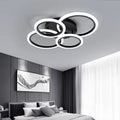 Lustra LED RFAN, Model K001/2+2, cu Telecomanda, 3 Tipuri de Lumina, Intensitate Reglabila, 76W, Negru