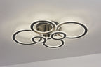 Lustra LED RFAN, Model M316-6, Cu Telecomanda, 3 Tipuri De Lumina, Intensitate Reglabila, 250W, Negru