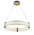Lustra LED Tip Pendul RFAN, Model R9047-500, Cu Telecomanda, 3 Tipuri De Lumina, Inaltime Reglabila, 118W, Auriu