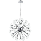 Lustra Tip Pendul RFAN, cu 42 Abajururi, 42 x G9, Argintiu/Alb