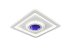Lustra LED RFAN, Model R9017/500, cu Telecomanda, 3 Tipuri de Lumina plus Lumina RGB, Intensitate Reglabila, 134W, Alb