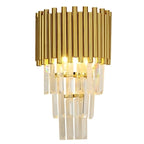 Aplica RFAN, Model QS777/2, Textura Cristal, Metal, 2 x E27, Auriu