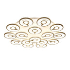 Lustra LED RFAN, Model K17-16, cu Telecomanda, 3 Tipuri de Lumina, Intensitate Reglabila, 352W, Alb